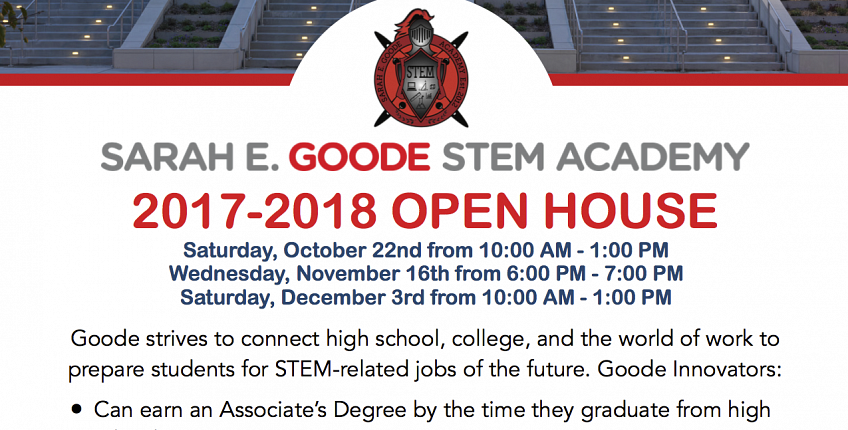 Goode Open House on Saturday, October 22nd
