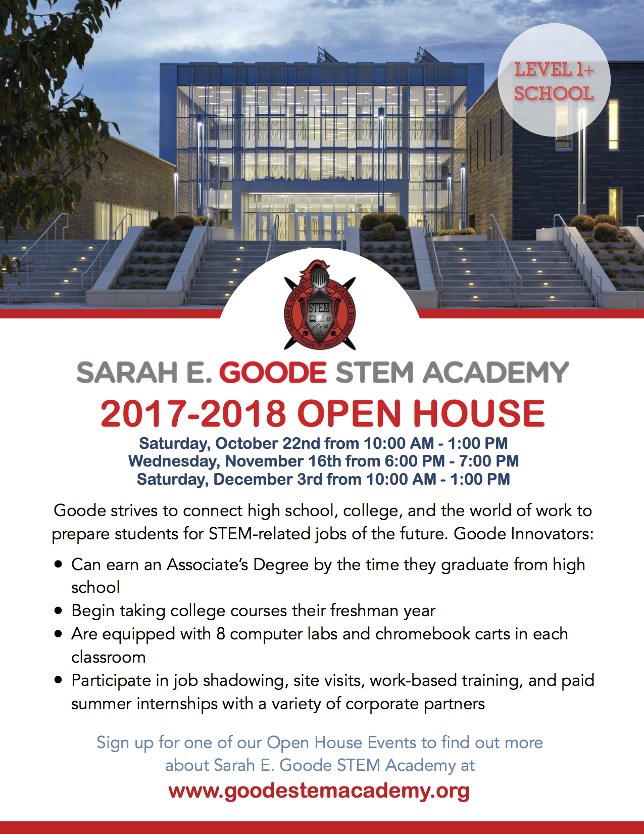 Goode Open House on Saturday, October 22nd